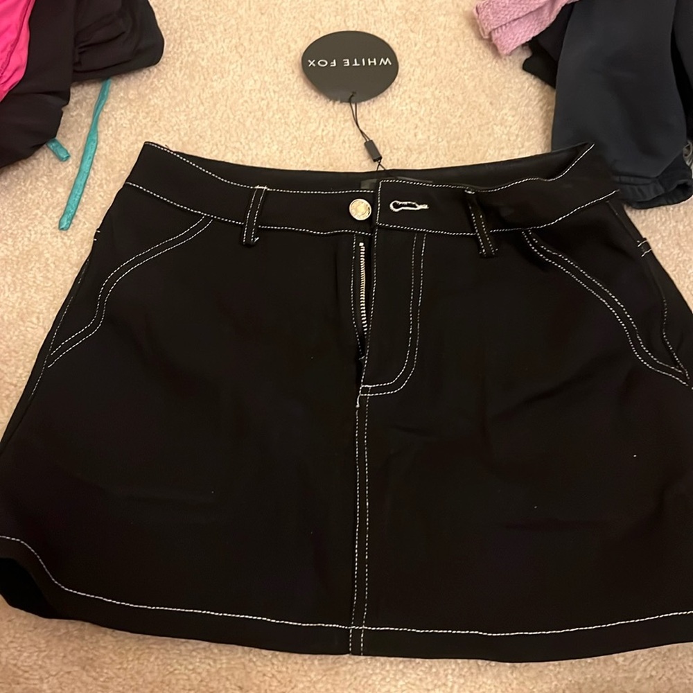WHITE FOX JEAN SKIRT